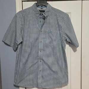 Ariat Pro Series Men's Blue Plaid Short Sleeve Shirt